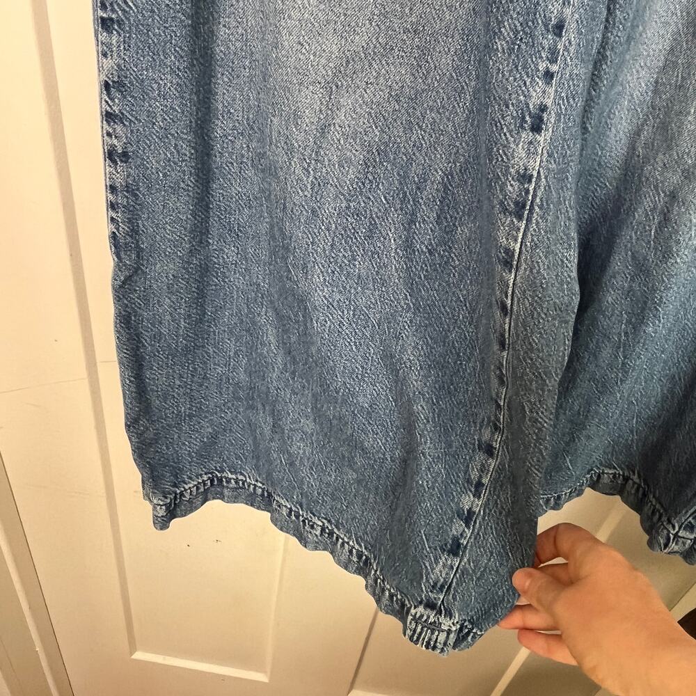 Anthropologie Pilcro Drawstring Pull-On Wide Leg Jeans Elastic Waist Women's M - Picture 5 of 14